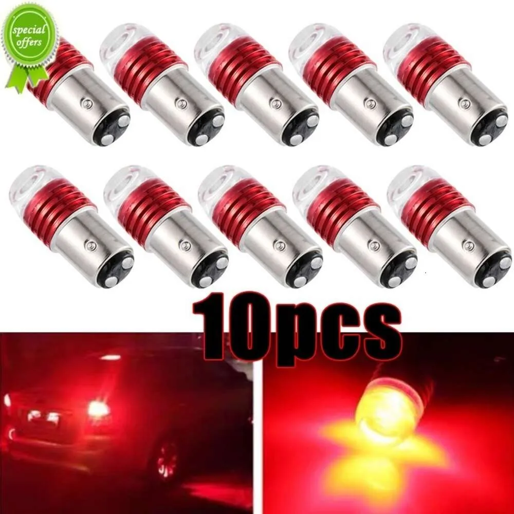 Ny 10st CAR 12V LED -bakre bakljus svansbromsljus strobe blinkande led lampmotorcykel varning glödlampa rött starkare ljus