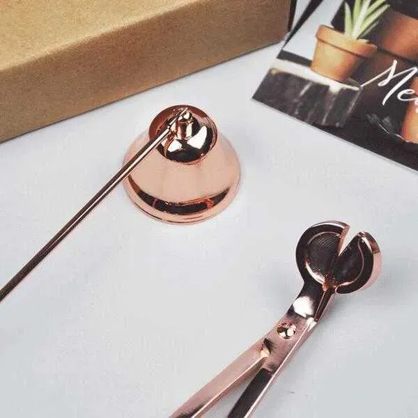 Vintage Stainless Steel 3 In 1 Candle Snuffer Set Gift Pack
