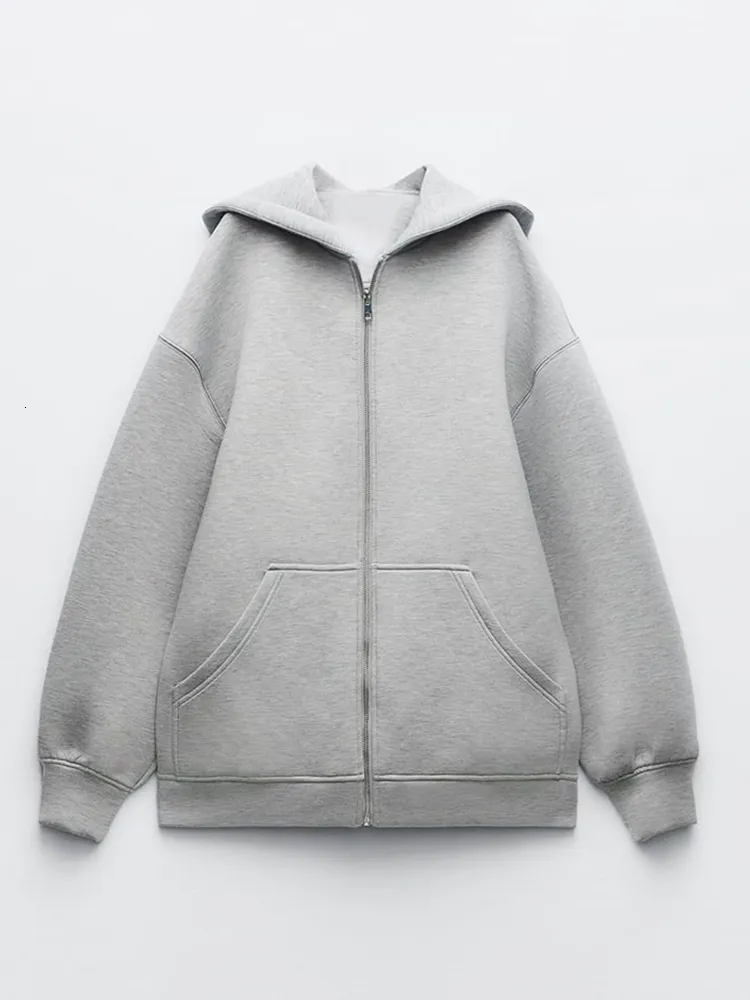 Sweat à Capuche Femme Manteau Zippé DéContracté Automne Et