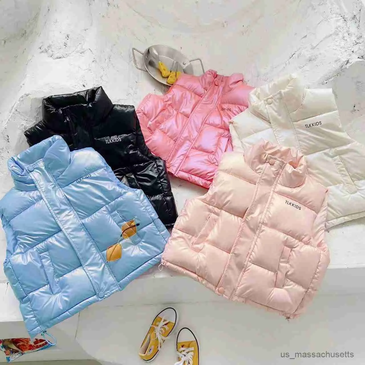 Piumino per bambini Gilet per ragazzi Ragazze Autunno Inverno Giacca Gilet Cappotto per bambini Giacca senza maniche Gilet in cotone Capispalla per bambini R230905