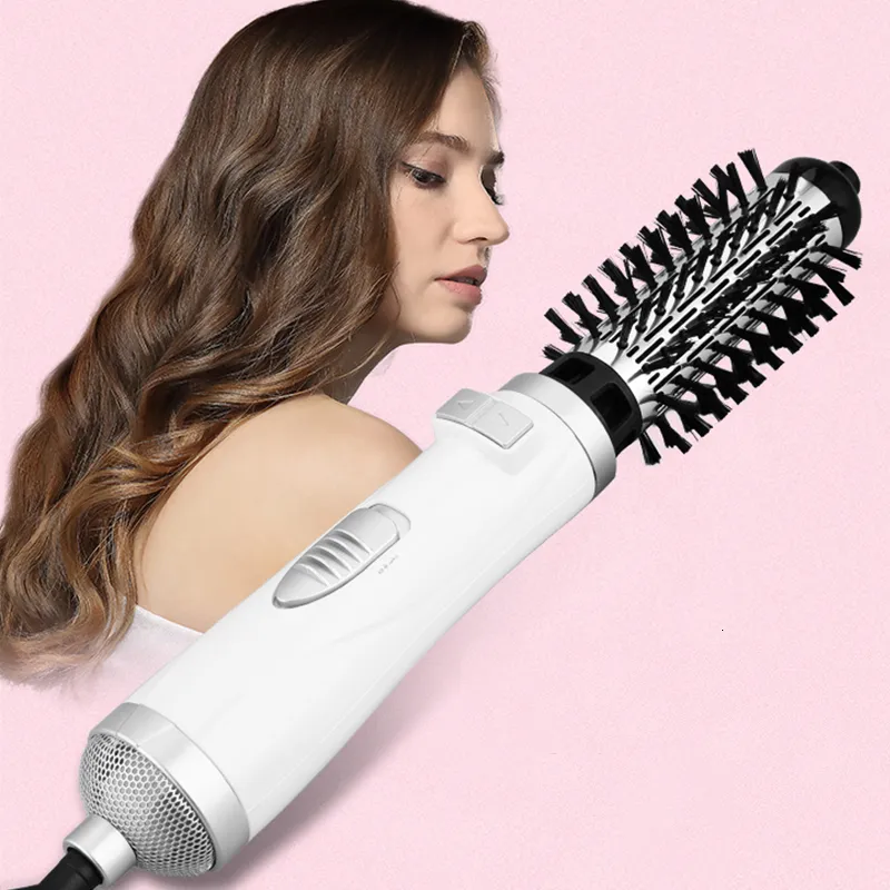 Secadores de cabelo 2 em 1 Air Spin Brush Secador para estilo alisamento e alisamento automático iônico redondo sopro volumizador 230904