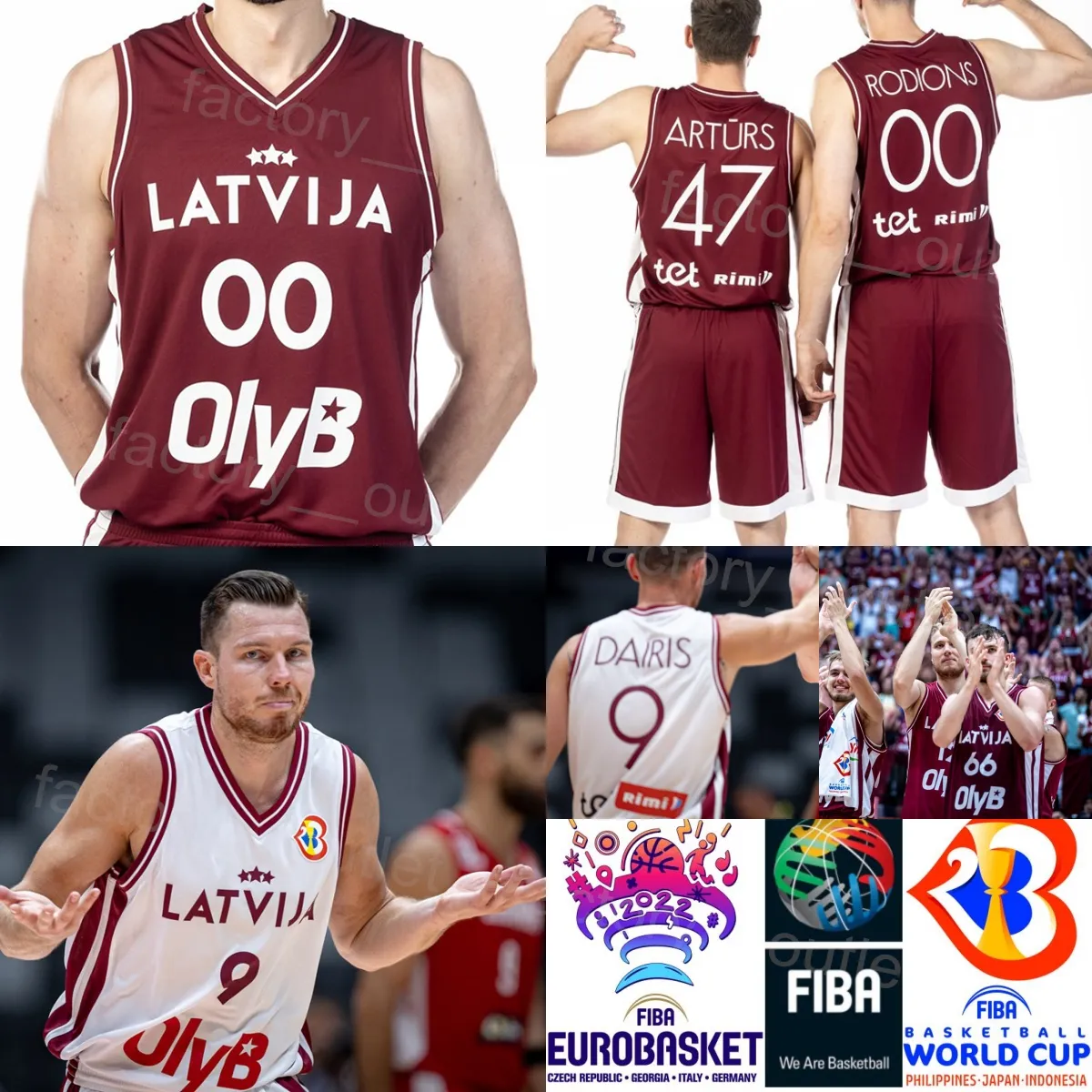 Imprimer Maillots de basket-ball Lettonie Coupe du monde 2023 6 Kristaps Porzingis 11 Rolands Smits 21 AIGARS SKELE 47 Arturs Kurucs 9 Dairis Bertans 12 ARTURS STRAUTINS National