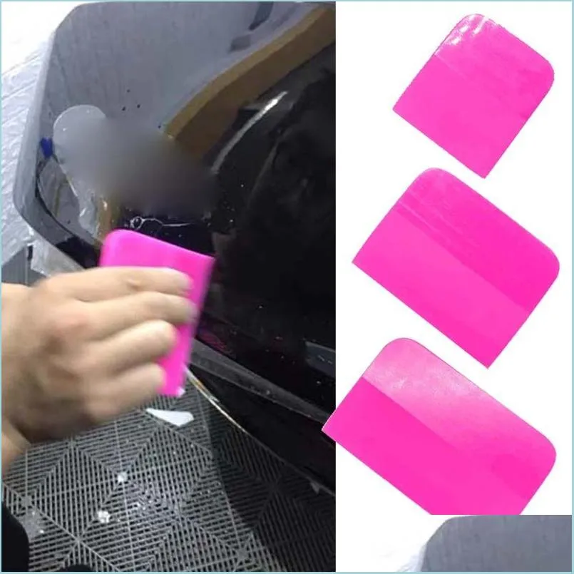 Bilsvamprosa skrapa mjukt gummi fönster squeegee ton verktyg glas vatten torkar vinyl wrap blad hemmakontor w91fcar droppleverans au dhio7