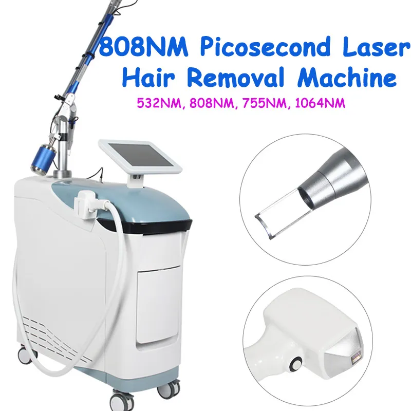 Máquina de remoção de pigmentação a laser picosegundo, remove tatuagens, diodo 808, equipamento de beleza