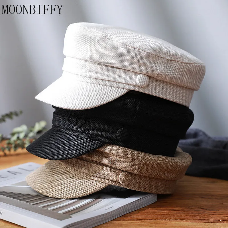 Beretten Beretten voor vrouwen Spring Summer Sunhat Beret Vrouwelijke marine Hoed Fashion Casual achthoekige retro hoeden Peic Cap voor vriendin Gift 230905