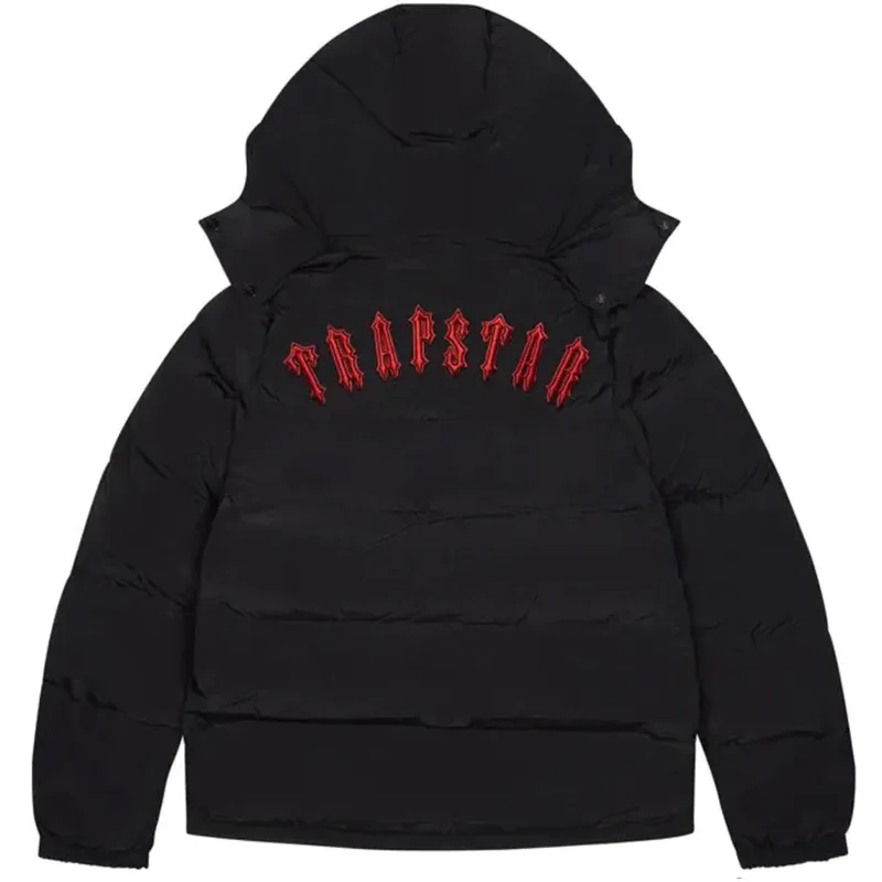 Trapstar London HYPERDRIVE TECHNICAL PUFFER JACKET - Black White Down Jacket Warm Mens Clothing New Men Top