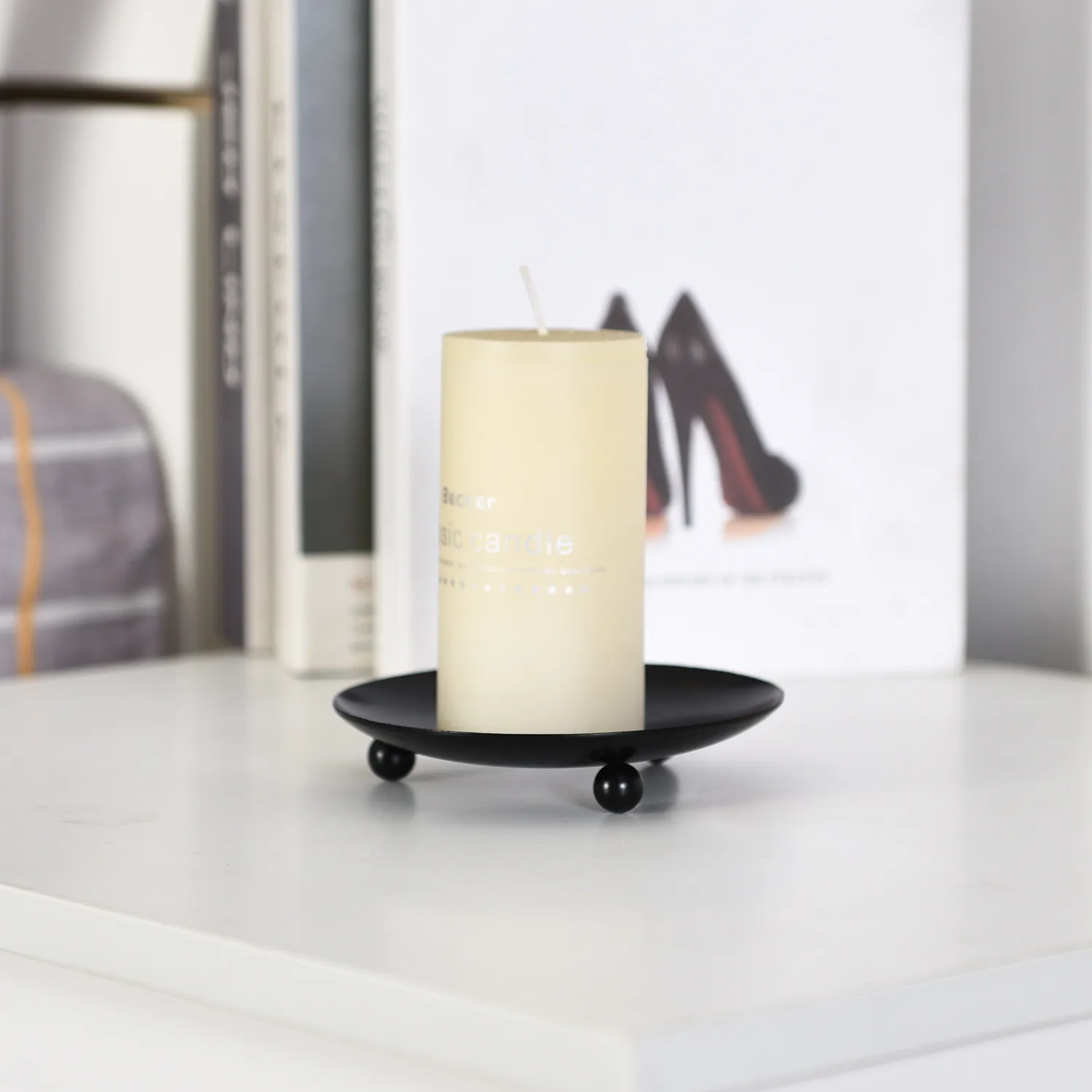 Contemporary Black Iron Tealight Poundland Candle Holders With Metal