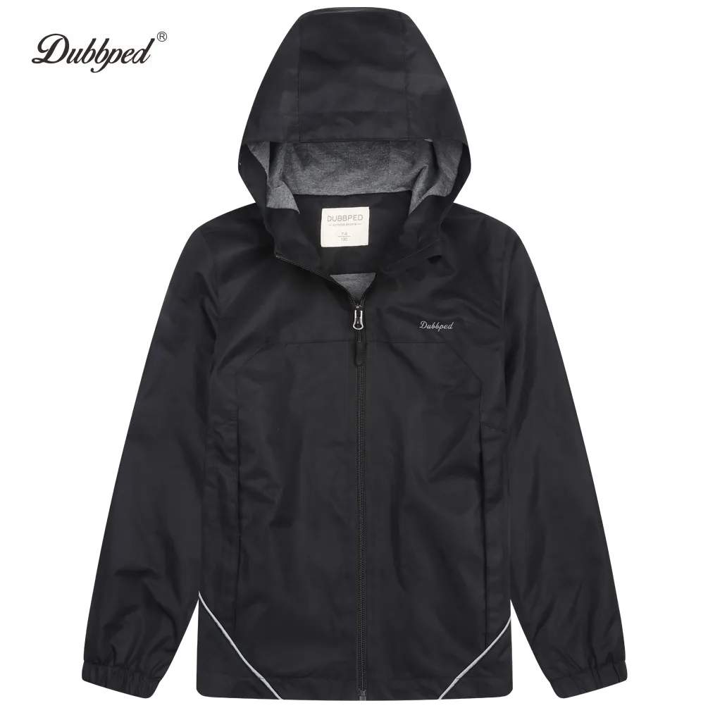 جاكيتات Dubedrens Rain Rain Jacket Boys Rainat Rainat Design Strip Design Windbreaker Cotton بطانة مقاومة للماء الأطفال 514y 230904