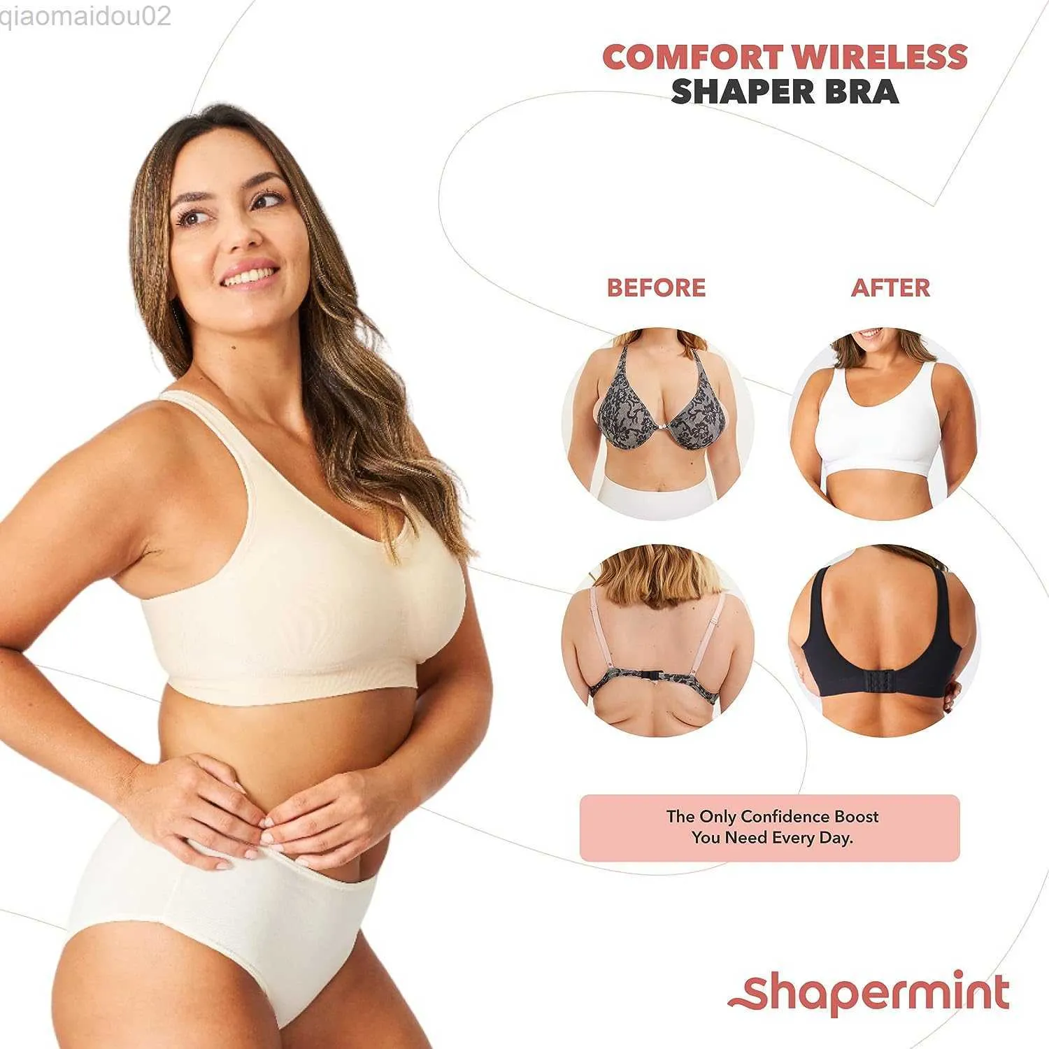 Bras Shapermint Compression High Support Bra Without Steel Ring Suitable  For Womens Small To Large Daily Wear Exercise And Back SupportLF20230905  From 24,39 €