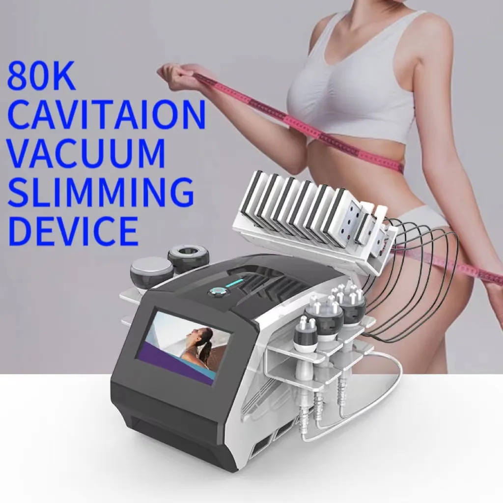 Ultraljudsvakuumkavitationssystem Minska fett 80K -form Radiofrekvens Ultrakavitation Slimming Beauty Machine