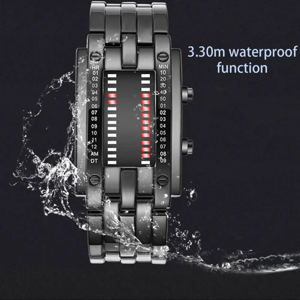 Digital led bracelet watch black discount