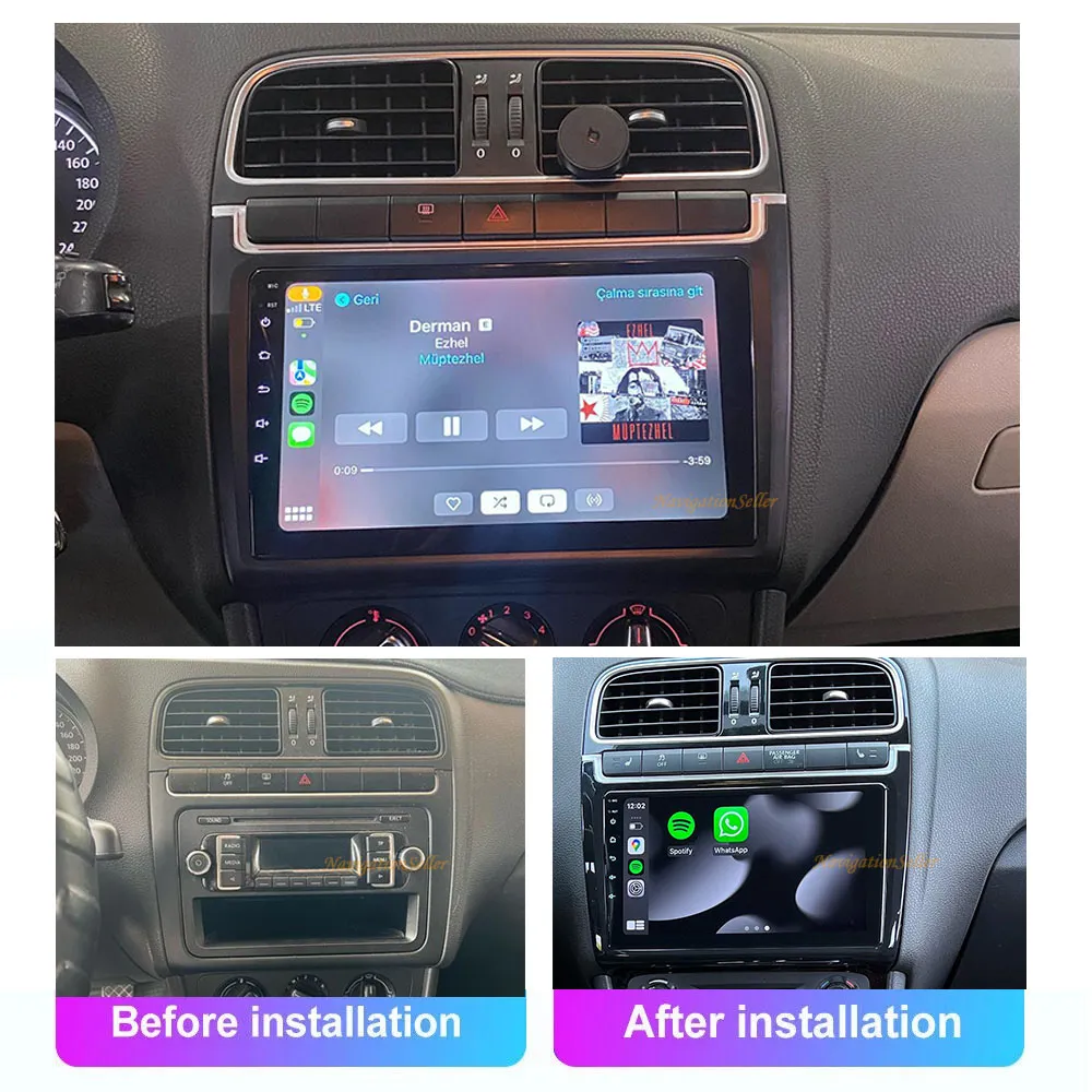 Android 12 Car Stereo For Volkswagen Polo MK5 2009 2017, 1080P HD  Touchscreen Multimedia Player With Apple CarPlay, WiFi, Bluetooth, DSP, GPS  Navigation From Navigationseller, $226.54