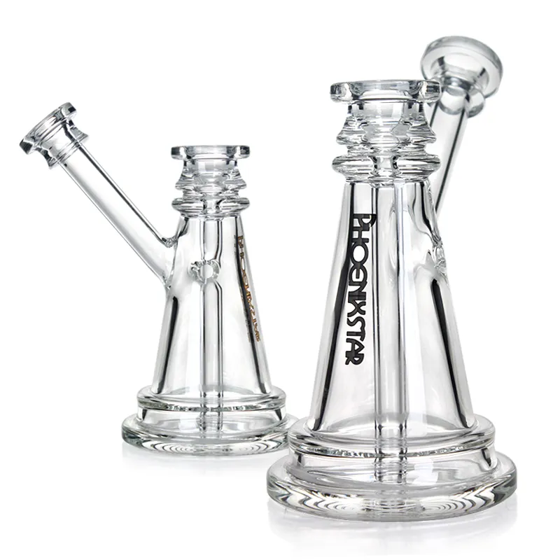 Glas bongs phoenix glas nya designglasrör dabbar riggar oljerigg glas arcline upprätt bubblare mini bubbler rigga 5 tum fabrik grossist