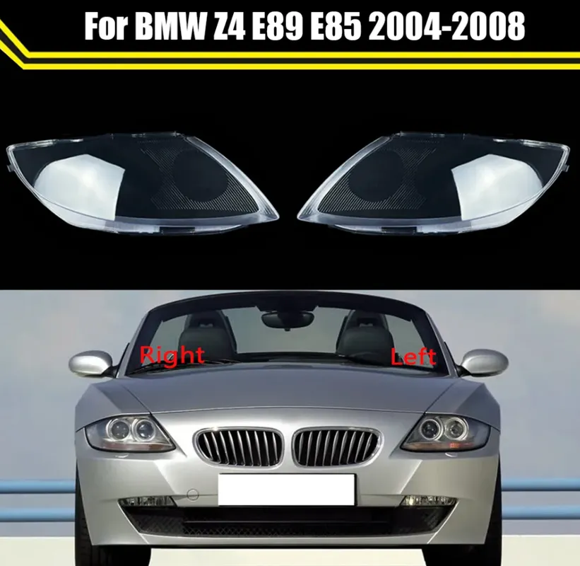 Araba Değiştirme Lampcover Far Kapakları Kapak abajur lambası kasa cam lens kabuğu BMW Z4 E89 E85 2004-2008