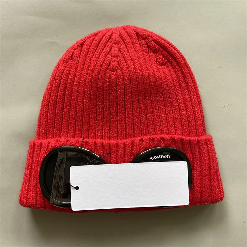 Beanie/Skull Caps Unisex Casual CP Winter Hat Ribbed Knit Lens Cotton Beanie Street Hip Hop Knitted Caps 230905