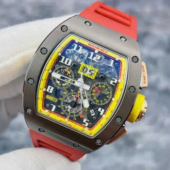 Richarmill Montres Mécaniques Automatiques Fabriquées en Suisse Rm011ao Rg Badminton Playeli Zongwei Édition Limitée 30 Marron Jaune Colomarting Automatique WN TMMB SG1P