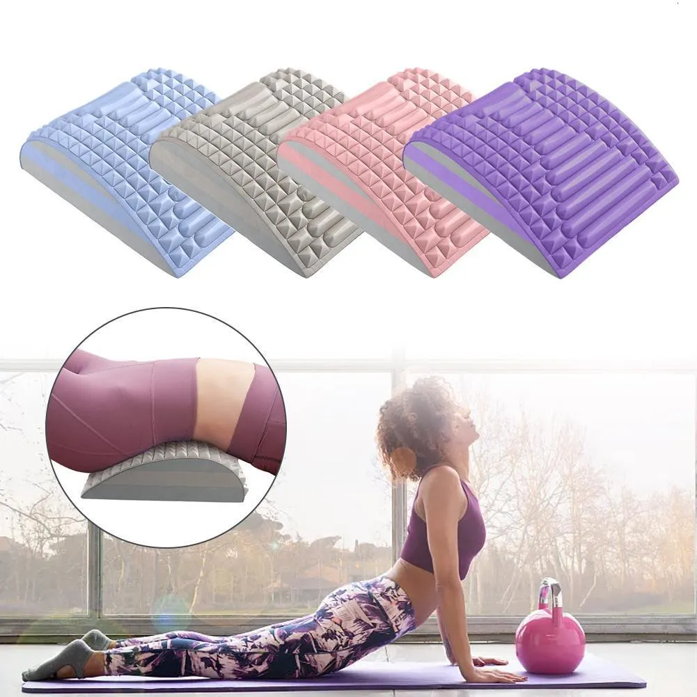 Back Massager Stretcher Pillow Neck Lumbar Support for Waist Sciatica Herniated Disc Pain Relief Massage Relaxa D4C5 230904