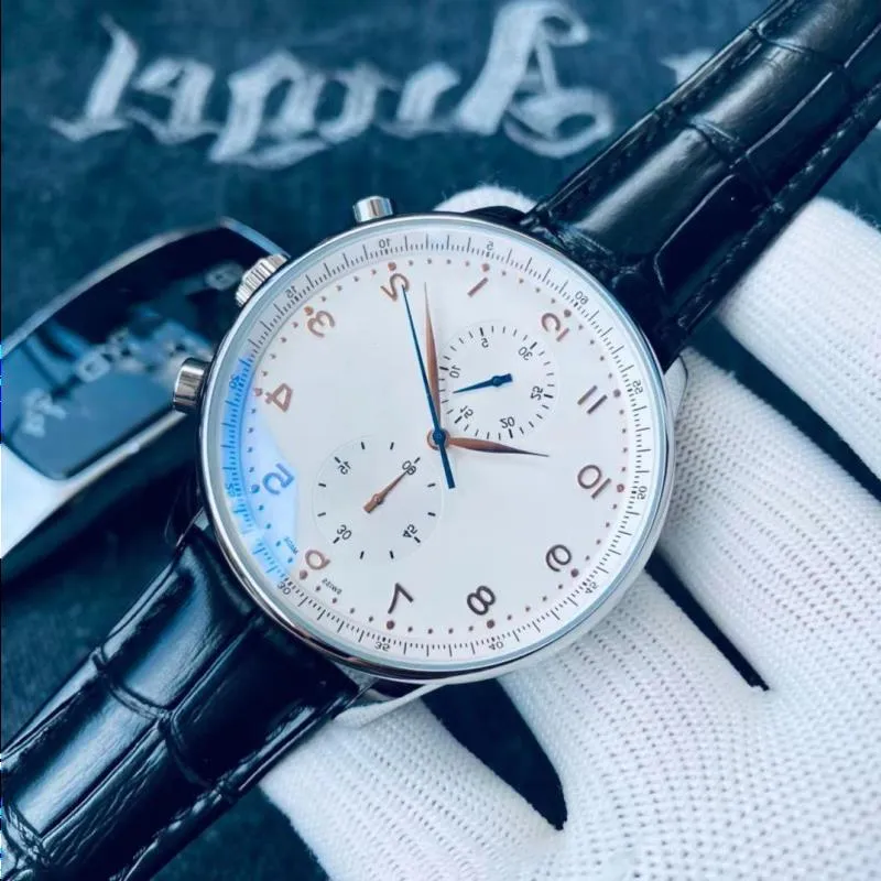 Strap 316 Mekanisk herrklocka 40mm storlek stål safir importerat läderfodral försäljning toppglas begränsad rostfritt klocka guld smnvt