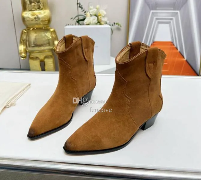 5A Boots IM8156330 IsabelMarant Dewina Calfskin Ankle Boot Discount Desinger Shoes For Women Size 35-41 Fendave