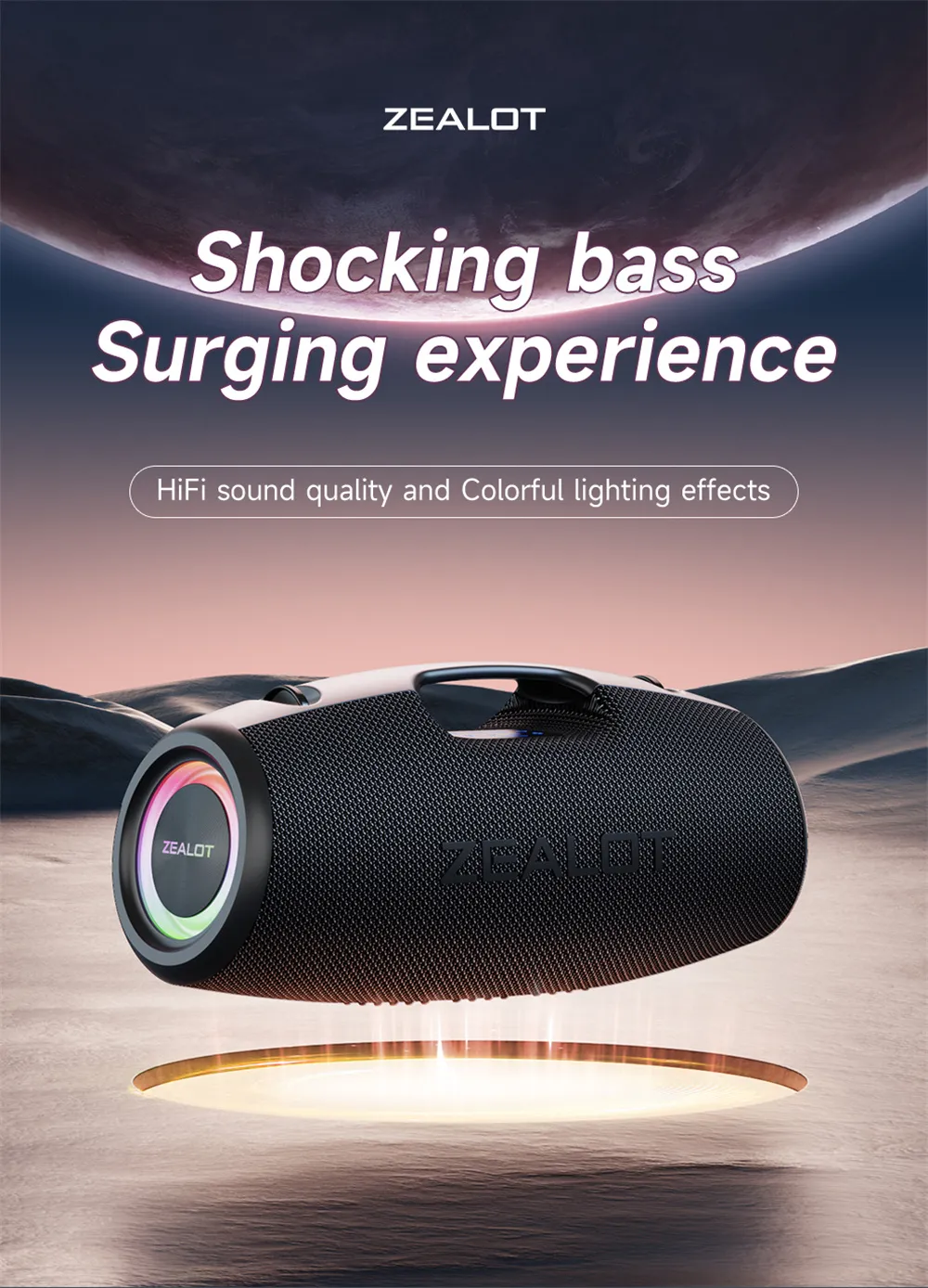 Zealot S78 Bluetoothスピーカー：ディープベース付きの強力な