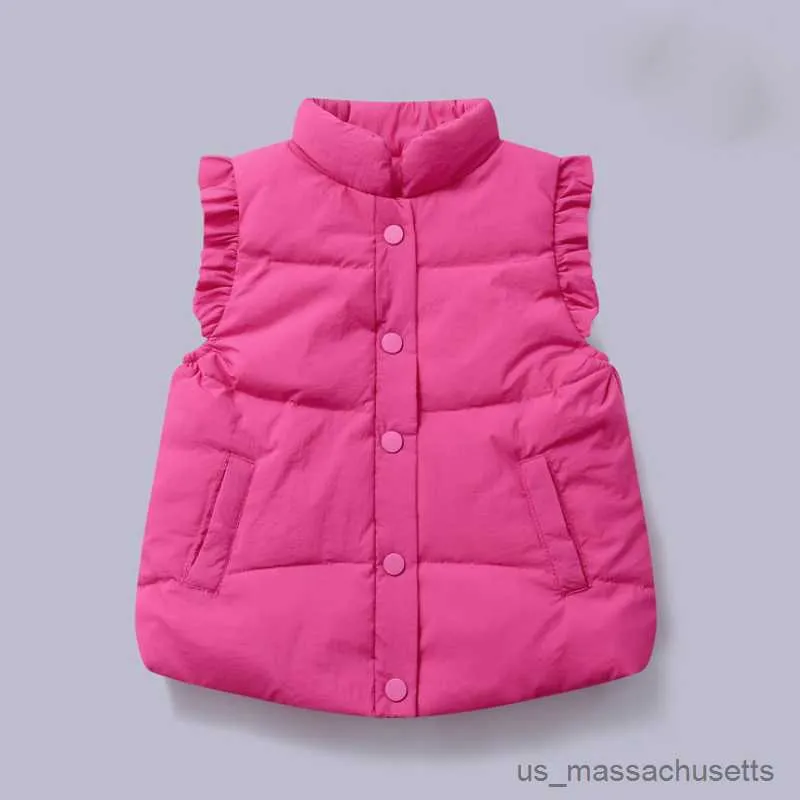 Down Coat Girls clothes autumn winter jacket vest fashion new 2-8 years old version down vest coat high-quality children's clothing R230905