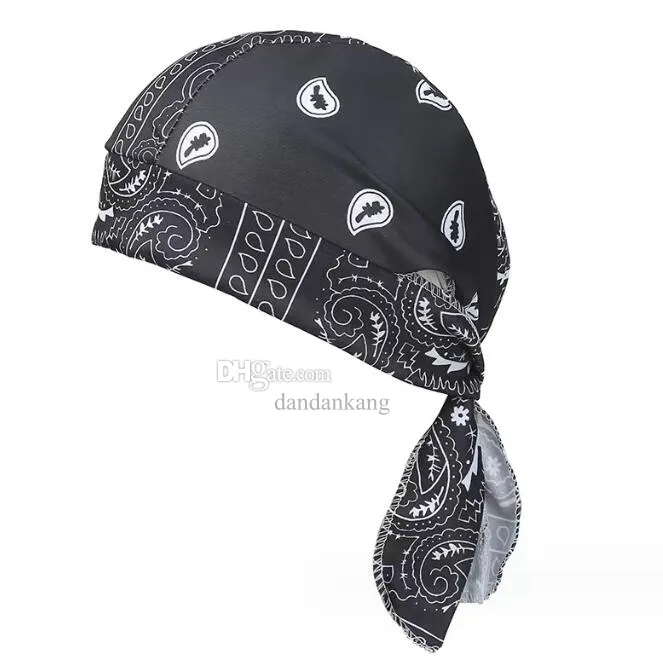 Cetim durag turbante chapéu perucas durag motociclista headwrap chapéu  pirata boné para homens acessórios de cabelo longa cauda correias bandanas  1pcs