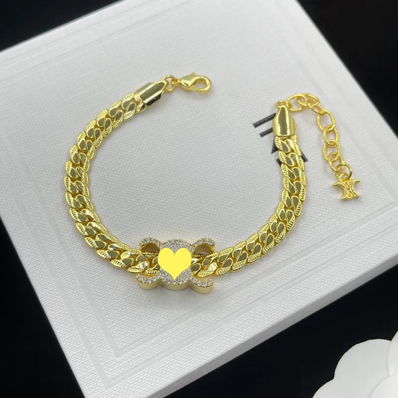 Pulsera de diseño Brazalete de acero de titanio Pulsera con dijes de color dorado con cierre de gancho para mujeres Hombres Regalos de joyería de boda