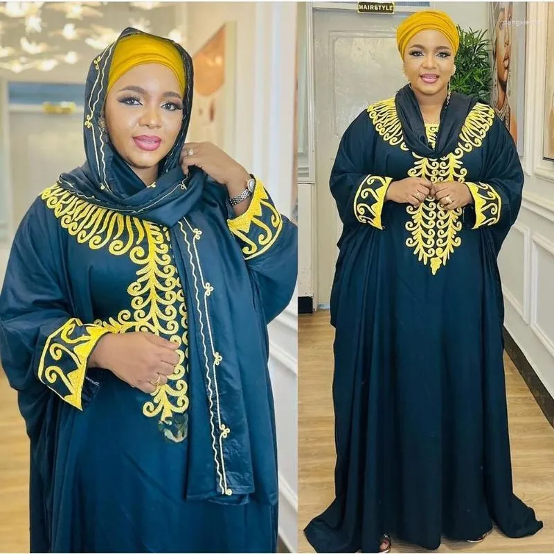 Ethnic Clothing Turquoise Royal African Fashion Beaded Dubai Moroccan Long Shirt Women's Formal Dress European And American Trends