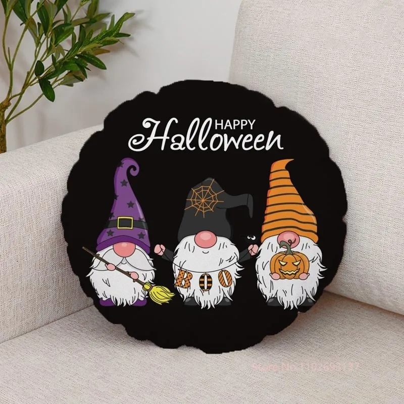 Taie d'oreiller Halloween ronde housse de coussin canapé maison chambre accessoires décoratifs 230904