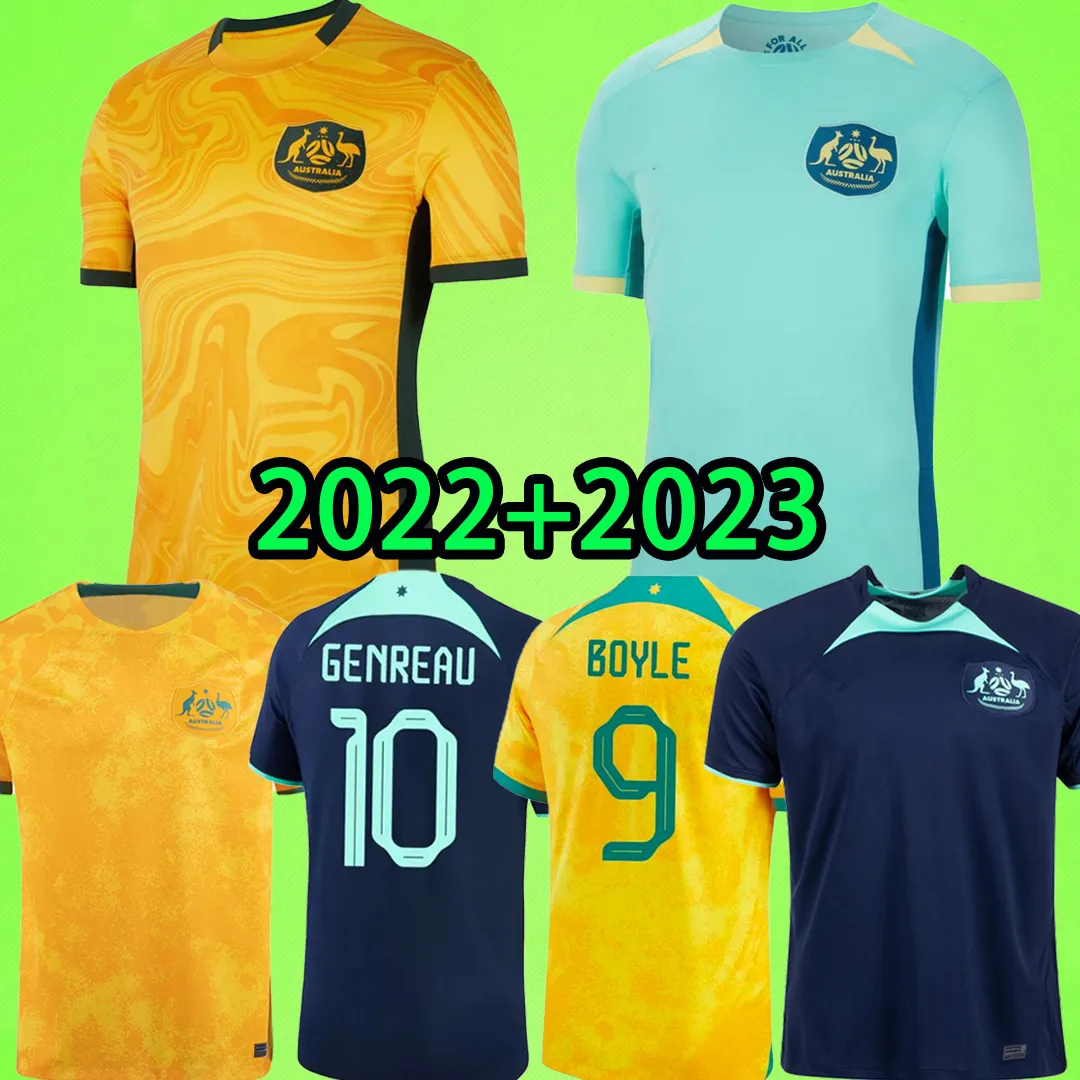 Australia 2023 2024 Maglia da calcio Casa Trasferta Fran Karacic Garang Kuol Awer Mabil Nathaniel Atkinson Jason Cummings Bailey Wright Joel Squadra nazionale 23 24