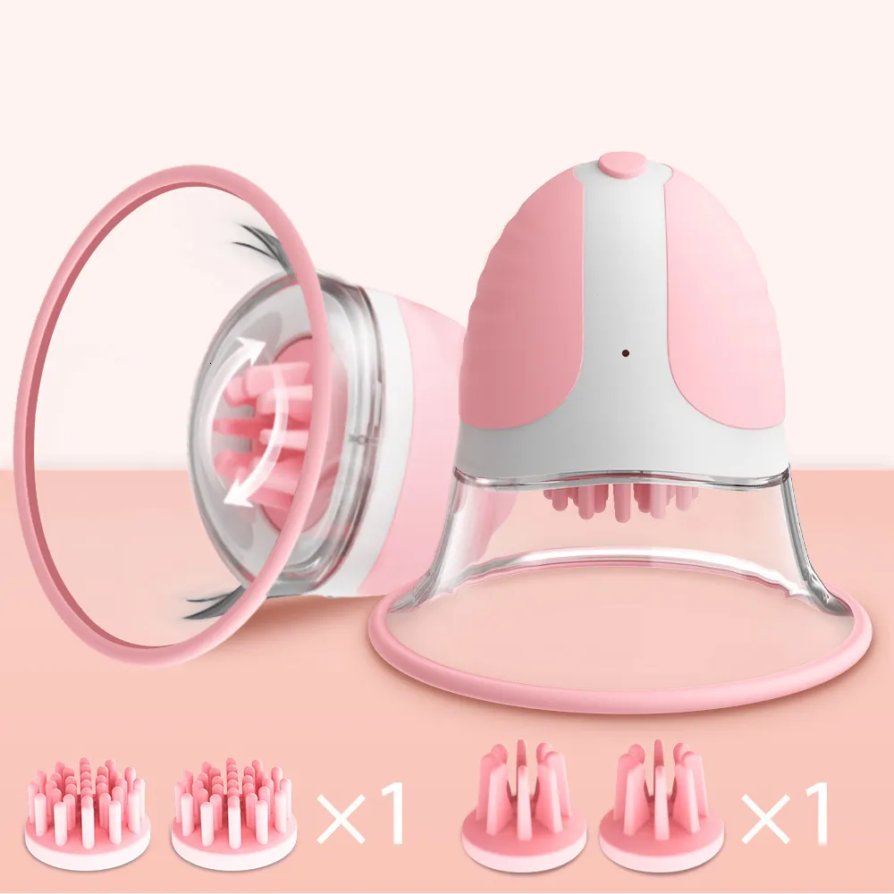 Vuxna leksaker AAV bröstmassage vibrator sucker stark manuell sugande stimulator med 10 vibrationsrotationslägen Sex för kvinnor 230904