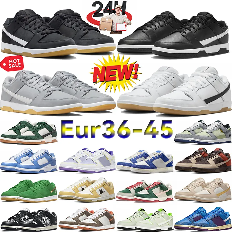 2024 Designer schoenen Hardloopschoenen laag Panda triple roze Grijs Fog Team Green Medium Olive UNC walking GAI sneakers trainers maat 36-45