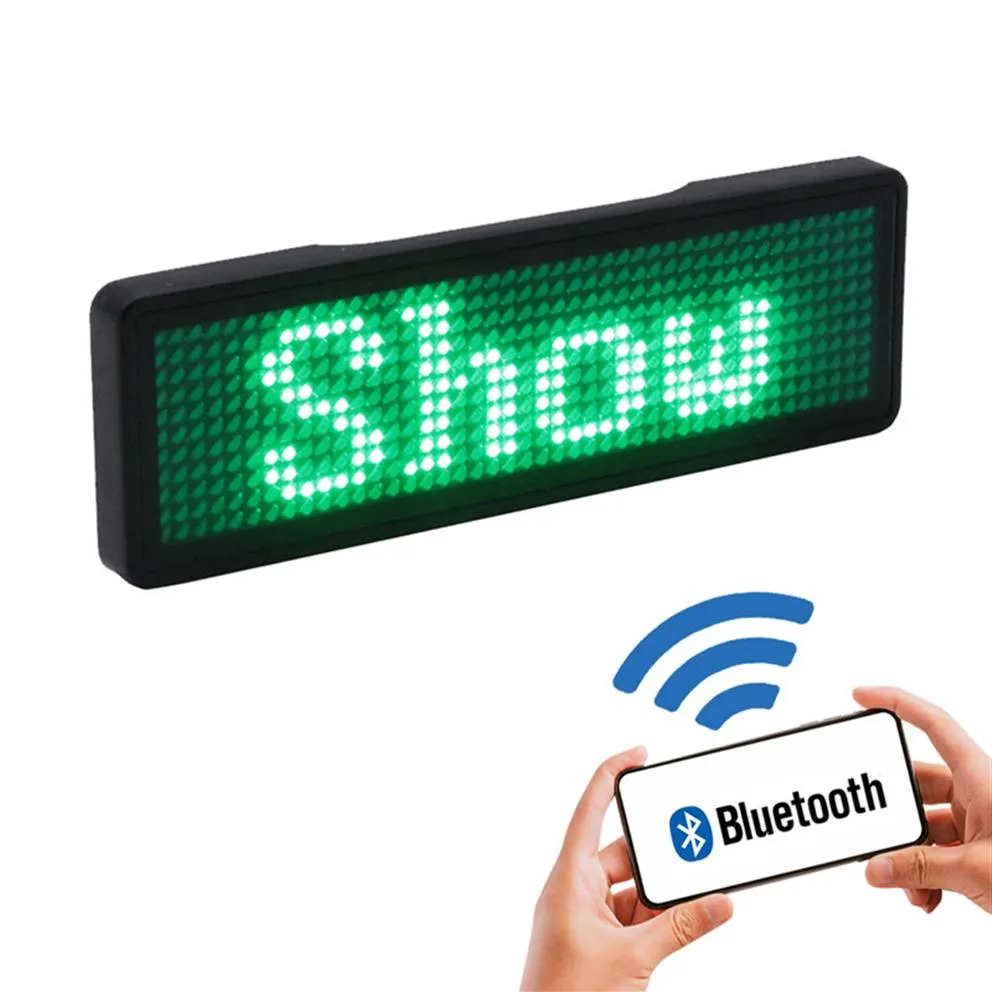 volledig nieuwe Bluetooth LED naambadge verlichting ondersteuning meertalige multi-programma kleine LED's display HD tekst cijfers patroon display291c