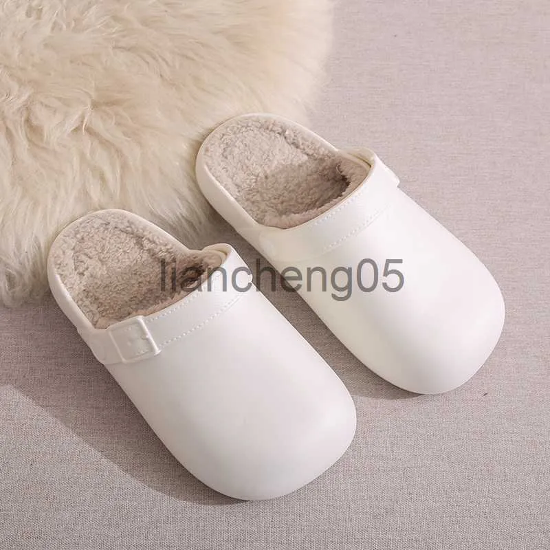 Pantoufles Fad Hiver Peluche Chaud Coton Bottes Maison Chaussures Pantoufles Femmes 2023 Nouveau Casual Tongs Chaussures Appartements Plate-Forme Chaussures X0905