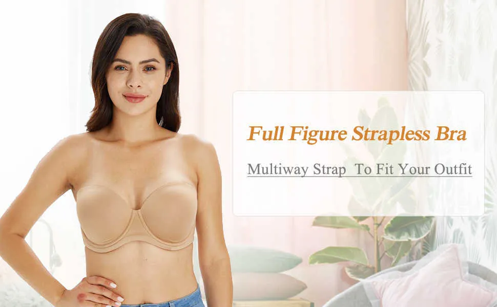 Bras HACI Women's Full Figure Strapless Bra Multiway Coverage Underwire  Plus Size BrasLF20230905