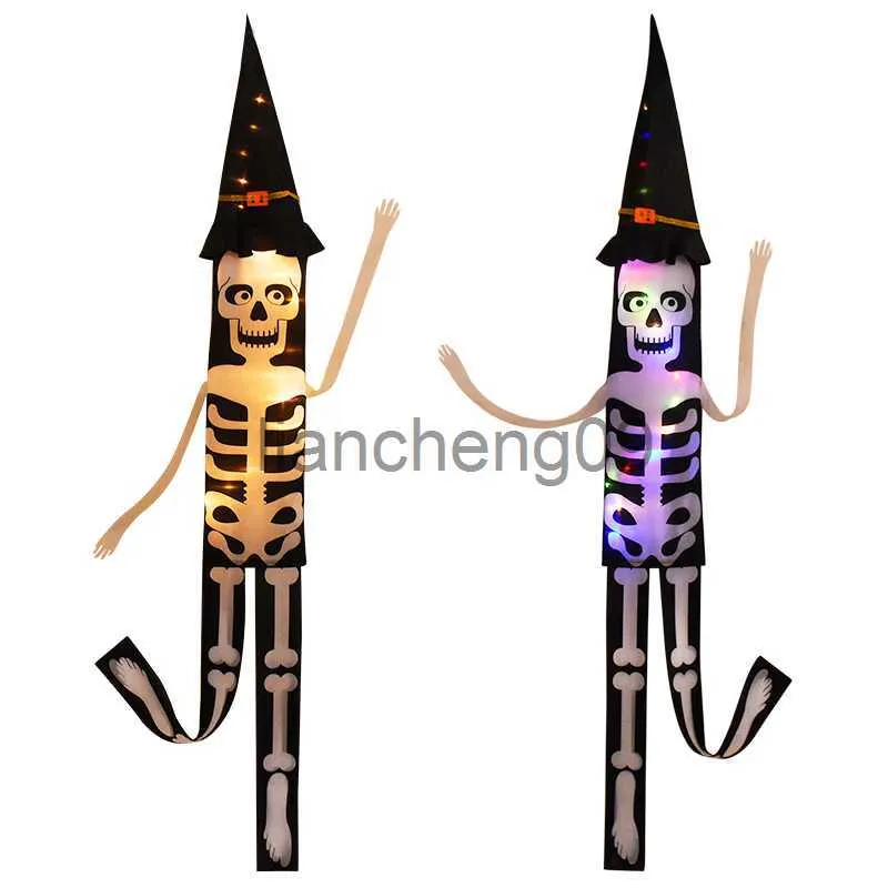 Feestdecoratie Halloween Decoratie LED Knipperend skelet Licht Hangende Lantaarn Huis Spookachtige Horror Rekwisieten Huis Bar Halloween Feestdecoratie x0905 x0905