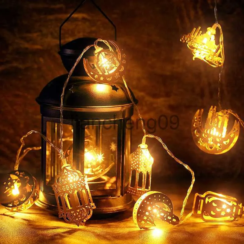 Party Decoration 3M 20 Lights Eid Mubarak Moon Star LED Light String Ramadan Decoration 2023 For Islam Muslim Festival Party Decor Supplies X0905 X0905