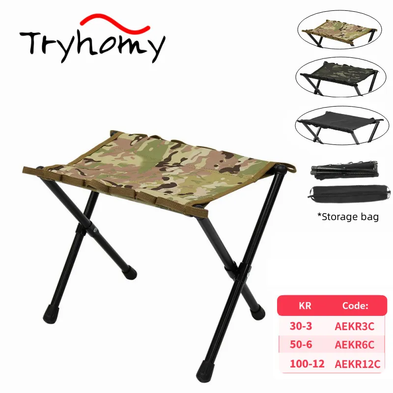 Camp Furniture Tryhomy Outdoor-Stuhl aus Aluminiumlegierung, zusammenklappbar, Angelstühle, Skizze, taktisch, tragbar, Sattelstuhl, Grill, Picknick, Campinghocker, 230905