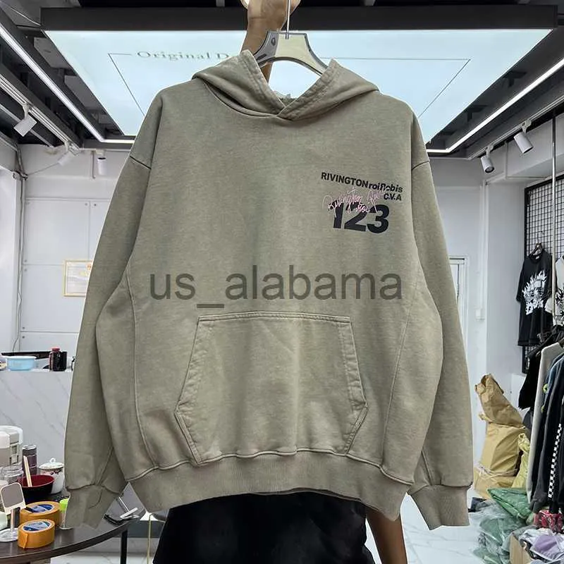 Heren Hoodies Sweatshirts Street chic Patchwork Khaki RRR123 Hoodie Mannen Vrouw Zware stof RRR 123 Pullover Heren Sweatshirts Anime Kleding x0905