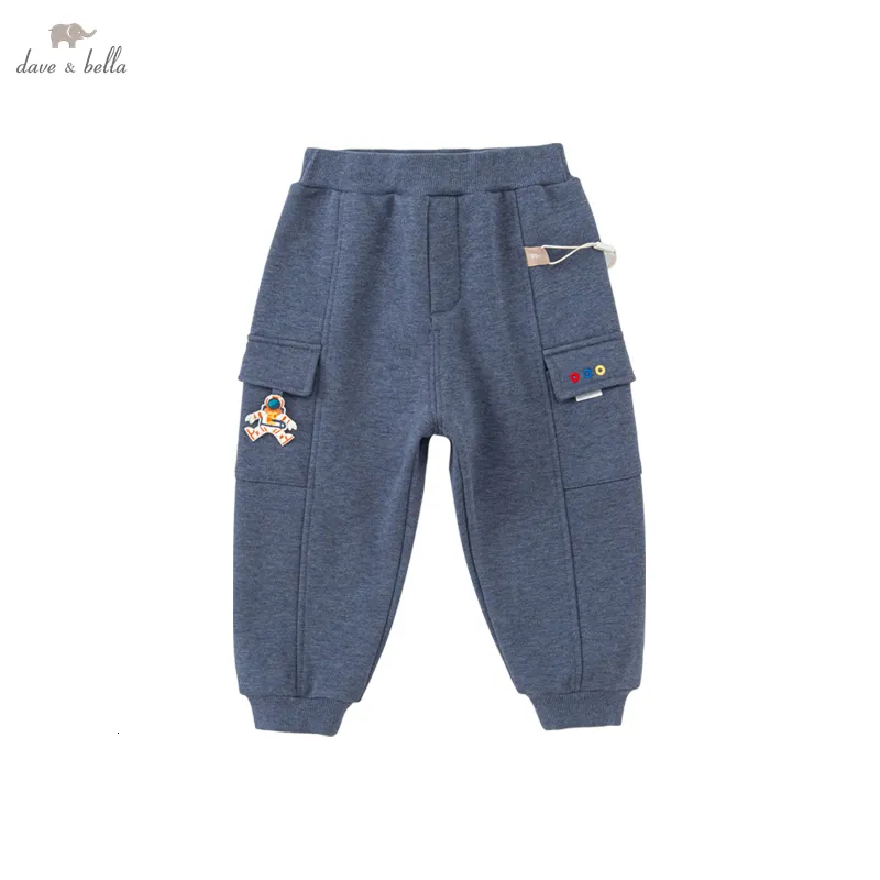 Jeans Dave Bella Children Autumn Pants Loose Demin Blue byxor för pojkar sportbyxor flickor enkla barn breda byxor db3222464 230904