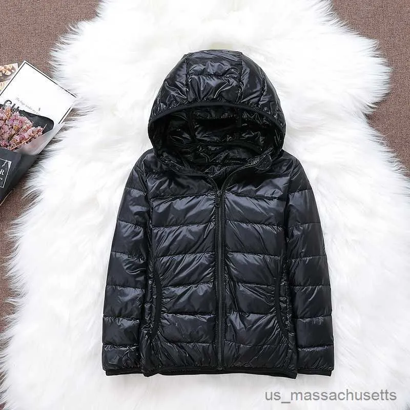 Manteau d'automne et d'hiver pour enfants, vestes en plumes, manteaux ultralégers pour garçons, enfants en bas âge, vêtements d'extérieur à capuche, vêtements pour adolescentes, R230905