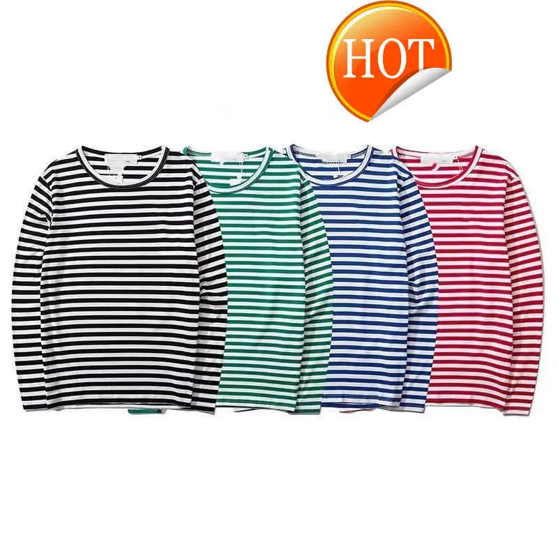 T-shirt da uomo gioca in cotone con scollo a V a maniche lunghe da donna T-shirt casual slim fit Hip Hop Zebra Stripes Tops Tees MRK9