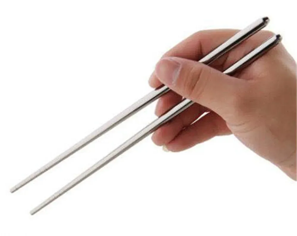 Stainless steel chopsticks Chinese Chopsticks Kitchen Rrestaurant Chopsticks Kitchen, Dining & Bar Dinnerware