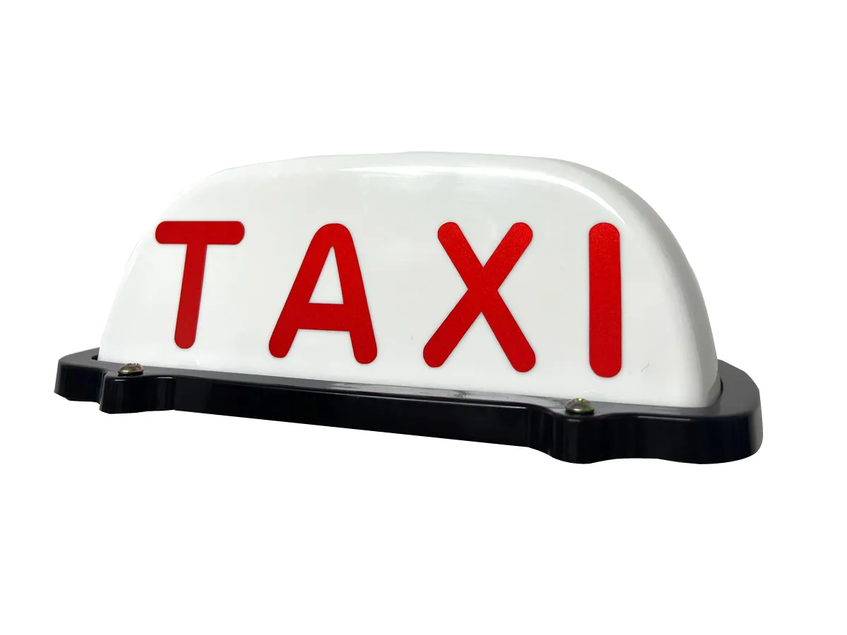 Luce da tetto taxi, Luce da tetto magnetica impermeabile cabina taxi Luce a LED bianca Base sigillata DC 12V Decorazione insegna a LED Display taxi a LED Indicatore di segnale