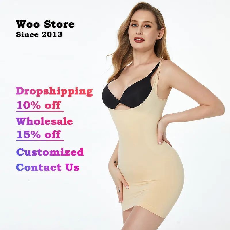 Femmes Shapers Woo Store Femmes Corps Body Minceur Robes Sous-Vêtements Buste Lifter Shapewear Ventre Contrôle WSSS11 230905