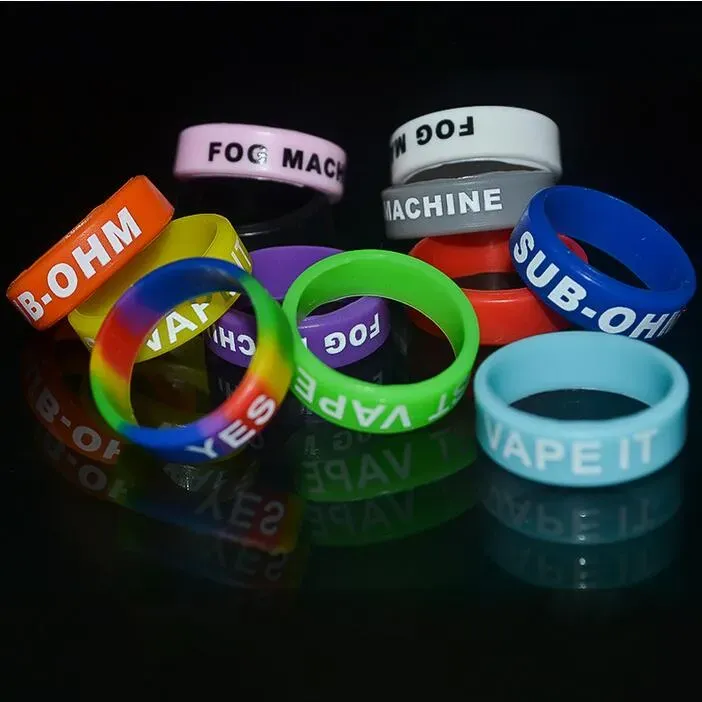 Decorative and protection band silicone rubber vape rings ecig silicon vape bands Non-SlipBands E Cigarette 22*7*1.5mm