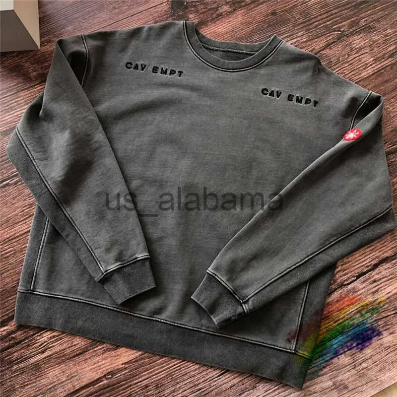 Felpe con cappuccio da uomo Felpe spesse Batik Grigio scuro CAVEMPT C.E19AW Felpe Girocollo Uomo Donna 1 1 Lavaggio di alta qualità CAVEMPT Cav Empt Felpa con cappuccio x0905