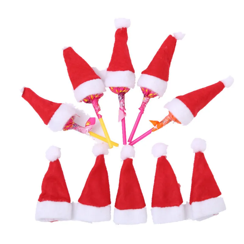 Weihnachtsdekorationen Minihut Lollipop Vliesstoff Klein 4 7 cm 230905