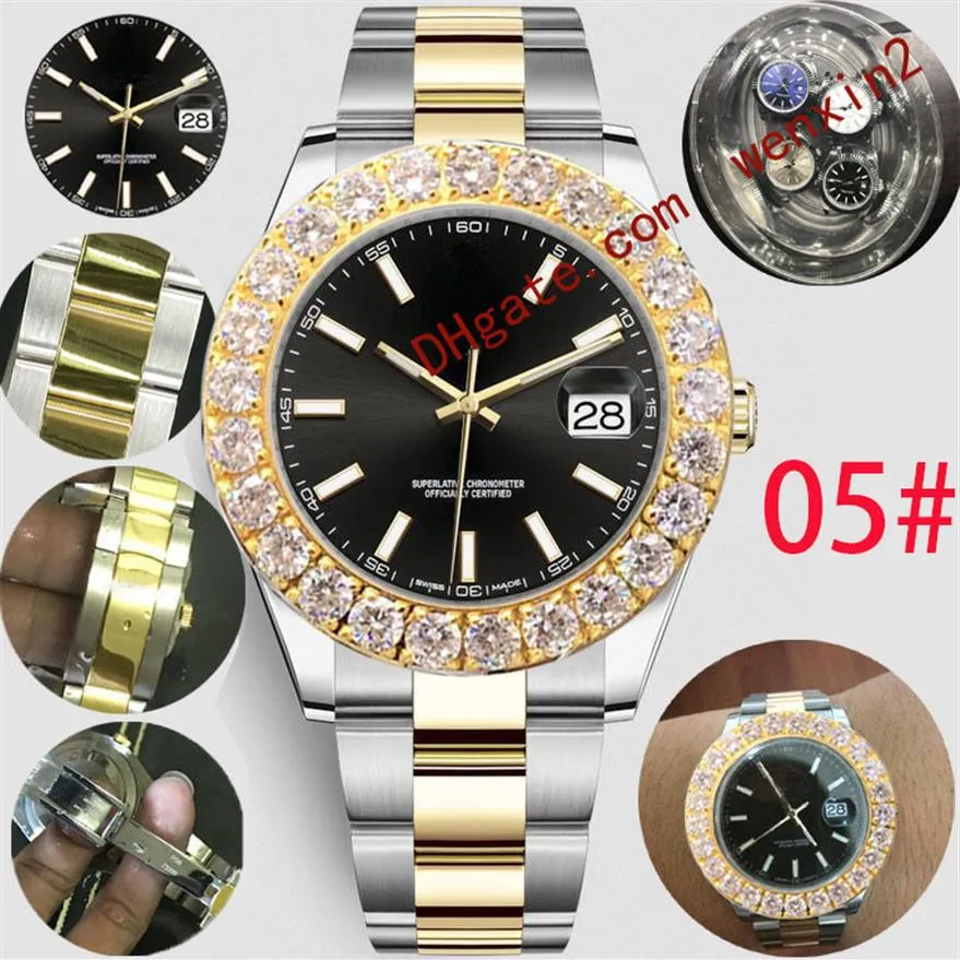 huge Stereoscopic diamond mens watch numerals Mechanica automatic 43mm High Quality Stainless steel swimming waterproof sports Sty190v