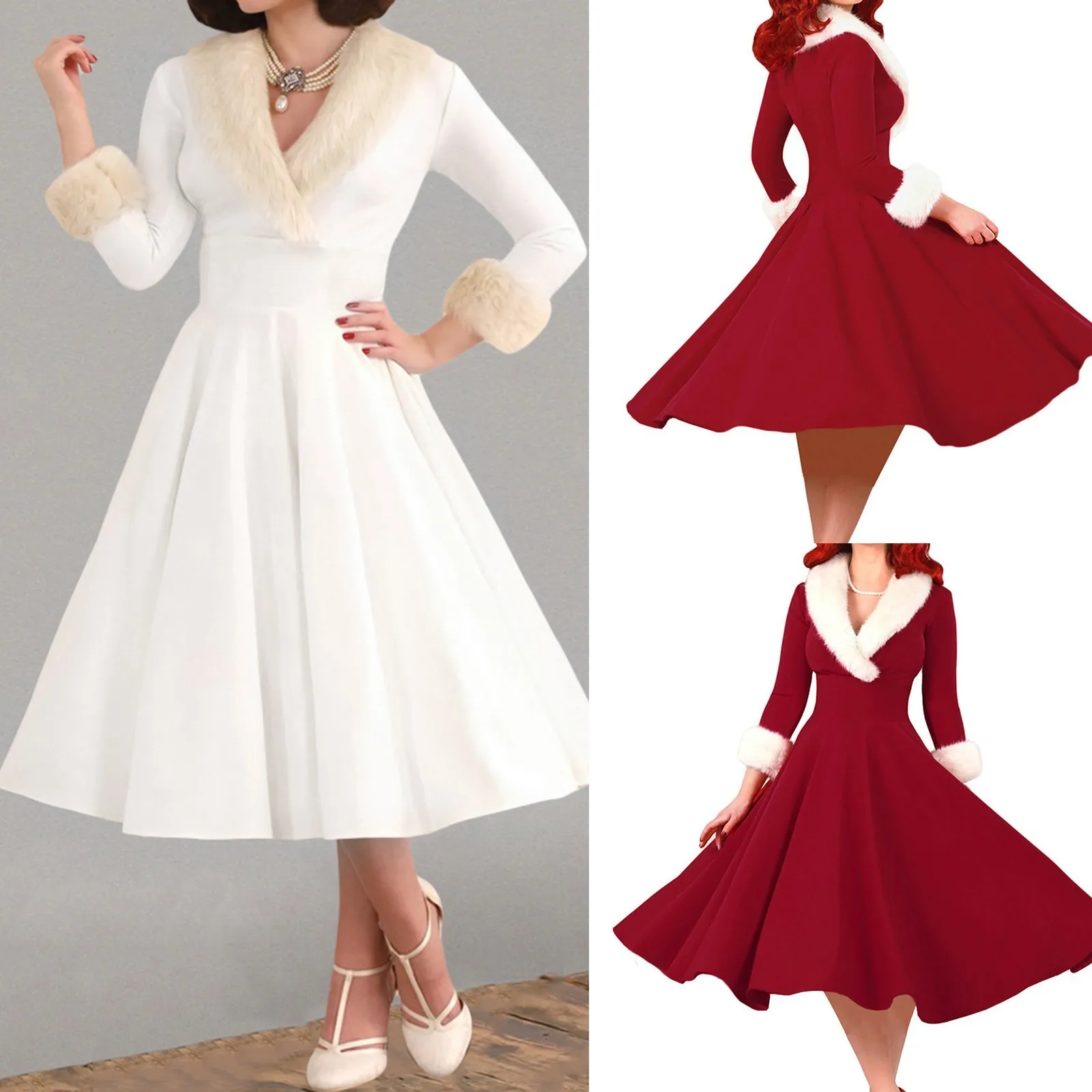 white christmas dresses Sequin Christmas Tree Dress main image 1